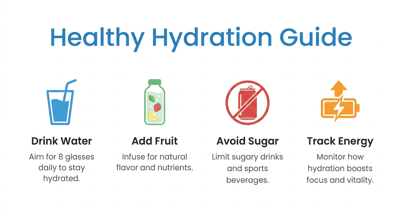English hydration guide infographic before image translator