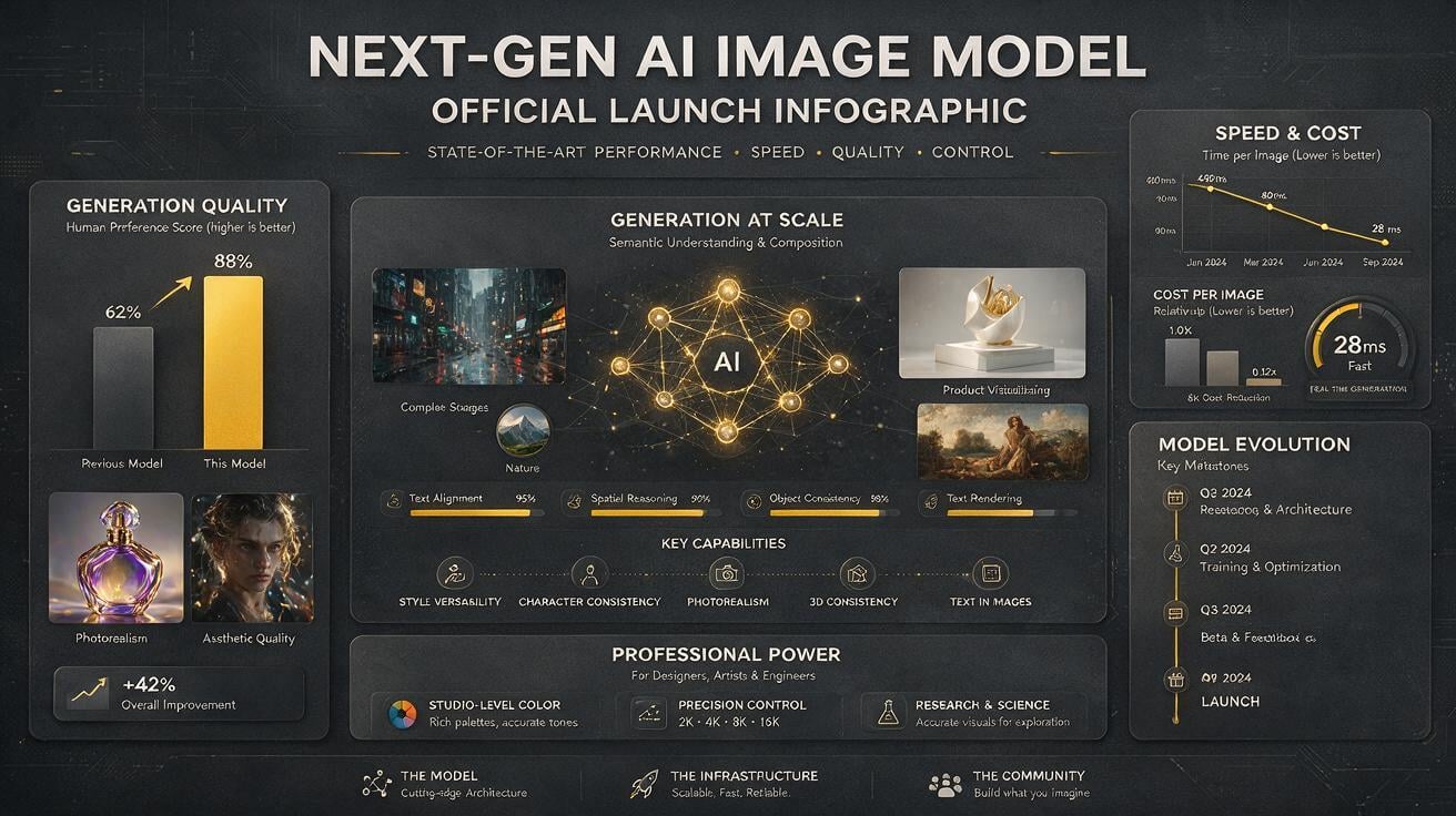 Img2Vid generated Seedream 5.0 Pro information-rich launch layout showcase